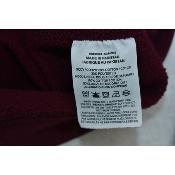 Nike Sportswear Club Fleece Men's Hoodie Size XXL Maroon Swoosh Sweatshirt - Picture 7 of 11